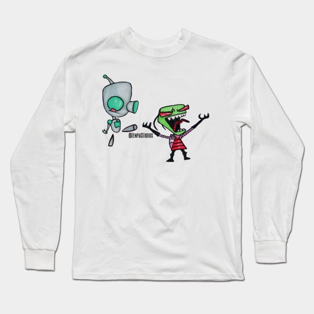 Invader zim Long Sleeve T-Shirt by Zenpaistudios